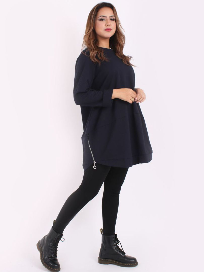 Harper Zip Sweater Navy image 3